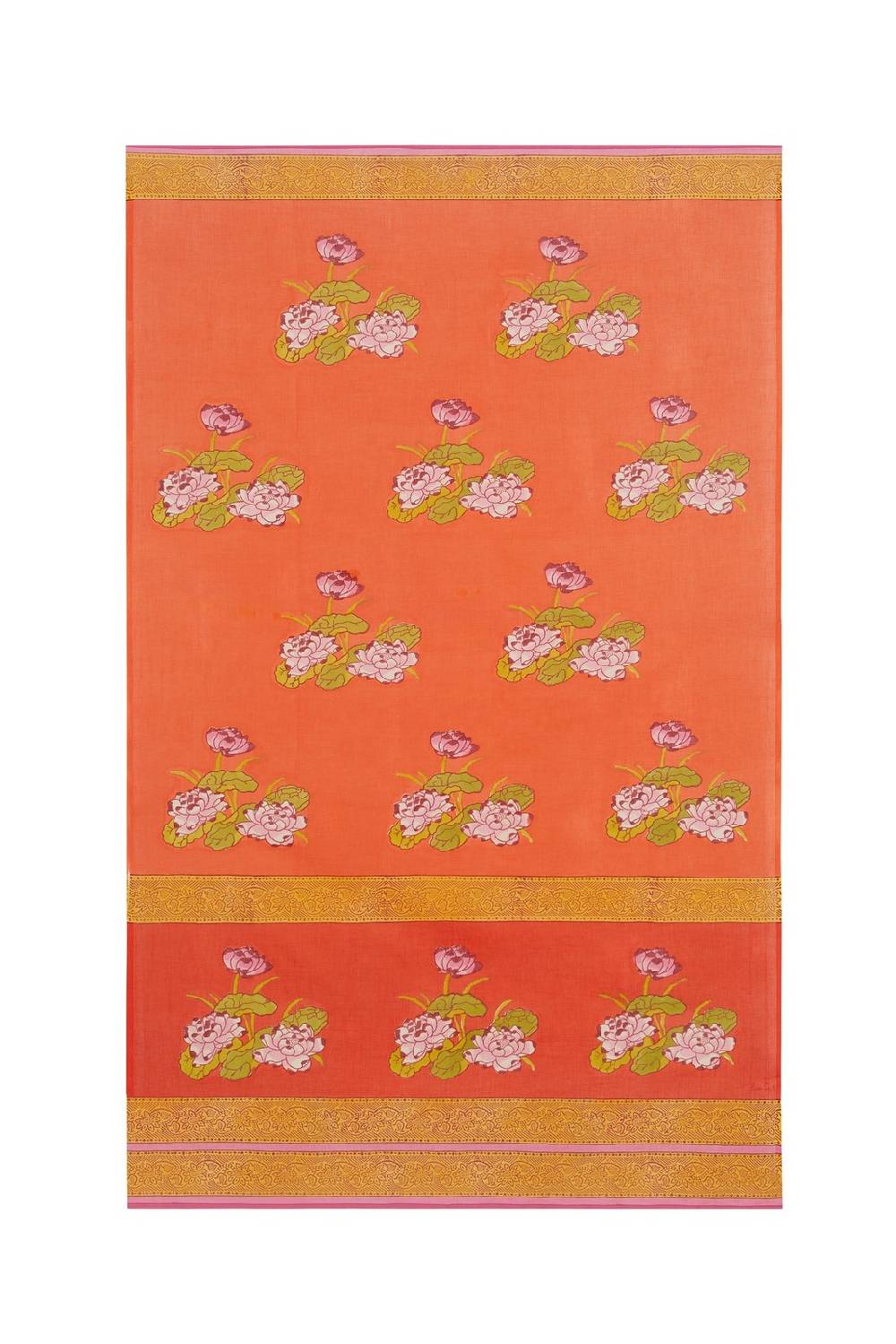 Lisa Corti pareo tea flower orange In Vendita