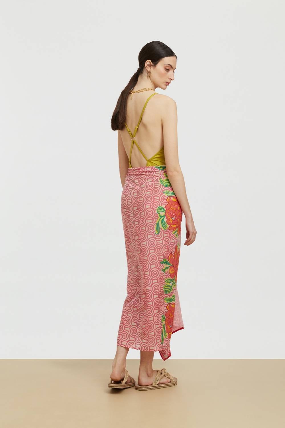 Lisa Corti pareo camelia magenta pink Vendita Calda