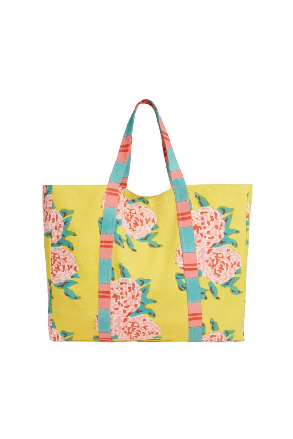 Lisa Corti borsa shopping leopard flower yellow Saldi Di Fabbrica