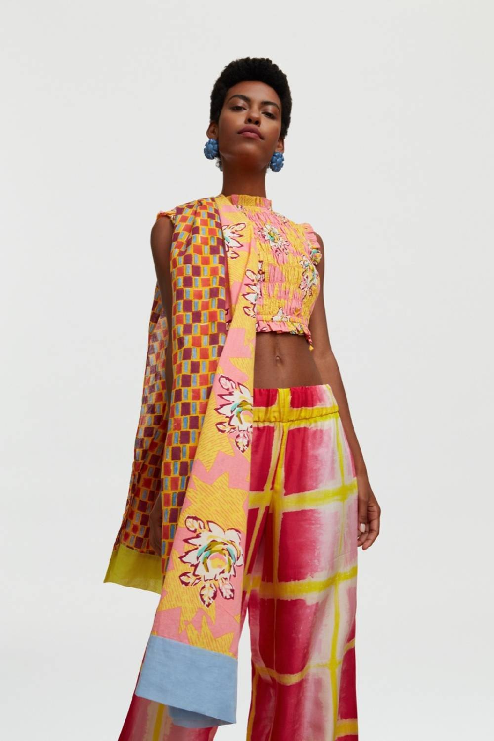 Lisa Corti pareo star flower light pink Moda