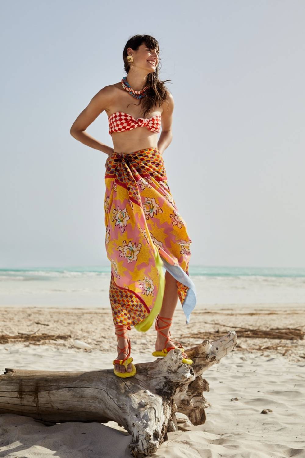 Lisa Corti pareo star flower light pink Moda
