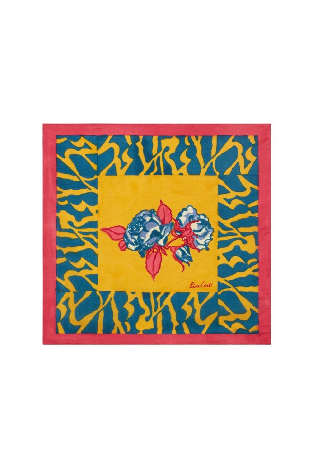 Lisa Corti pochette seta rosa spina orange 2025