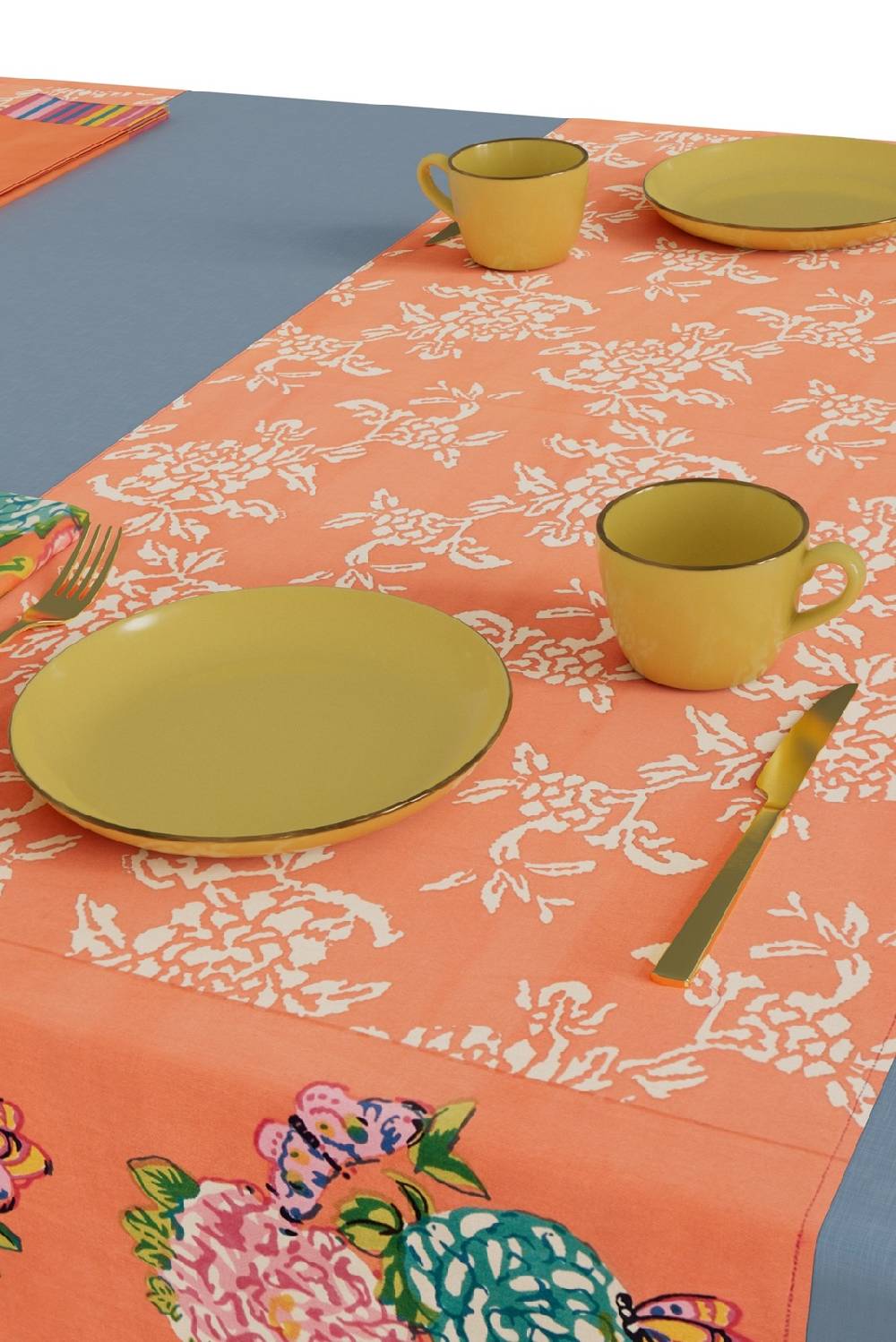 Lisa Corti tovaglietta doppia cotone 50x150cm kandem queen peach In Linea