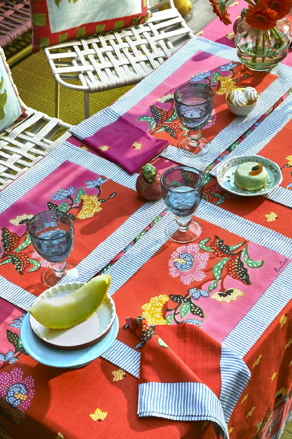 Lisa Corti tovagliolo cotone 50x50cm indonesian red Affare Del Giorno