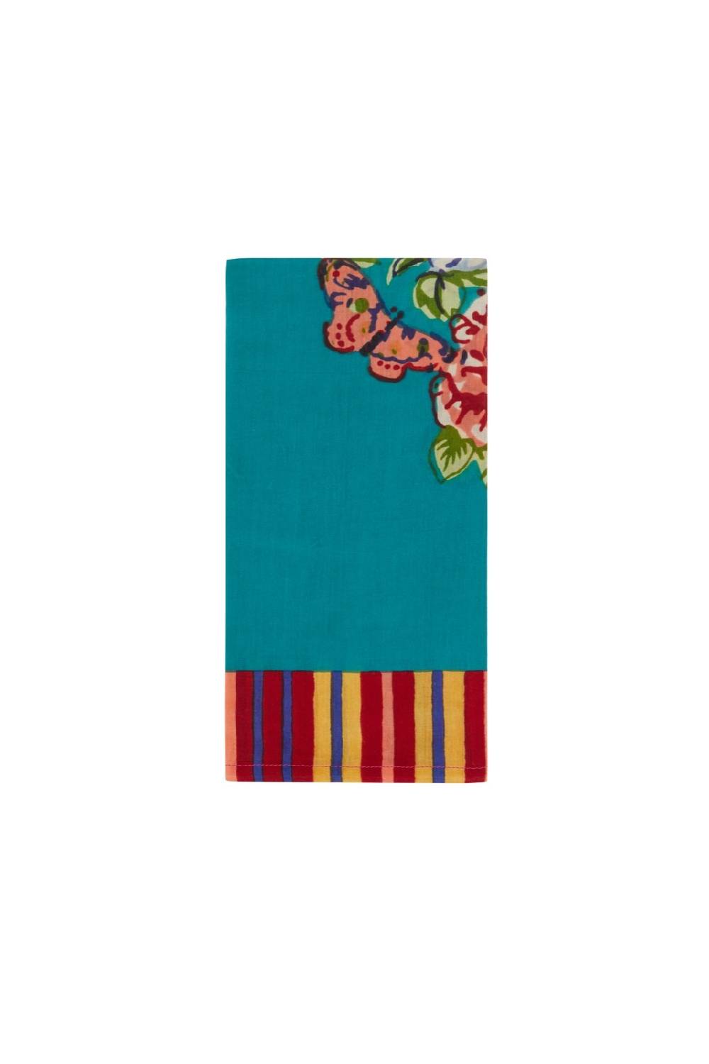 Lisa Corti tovagliolo cotone 50x50cm kandem flower green Sconto