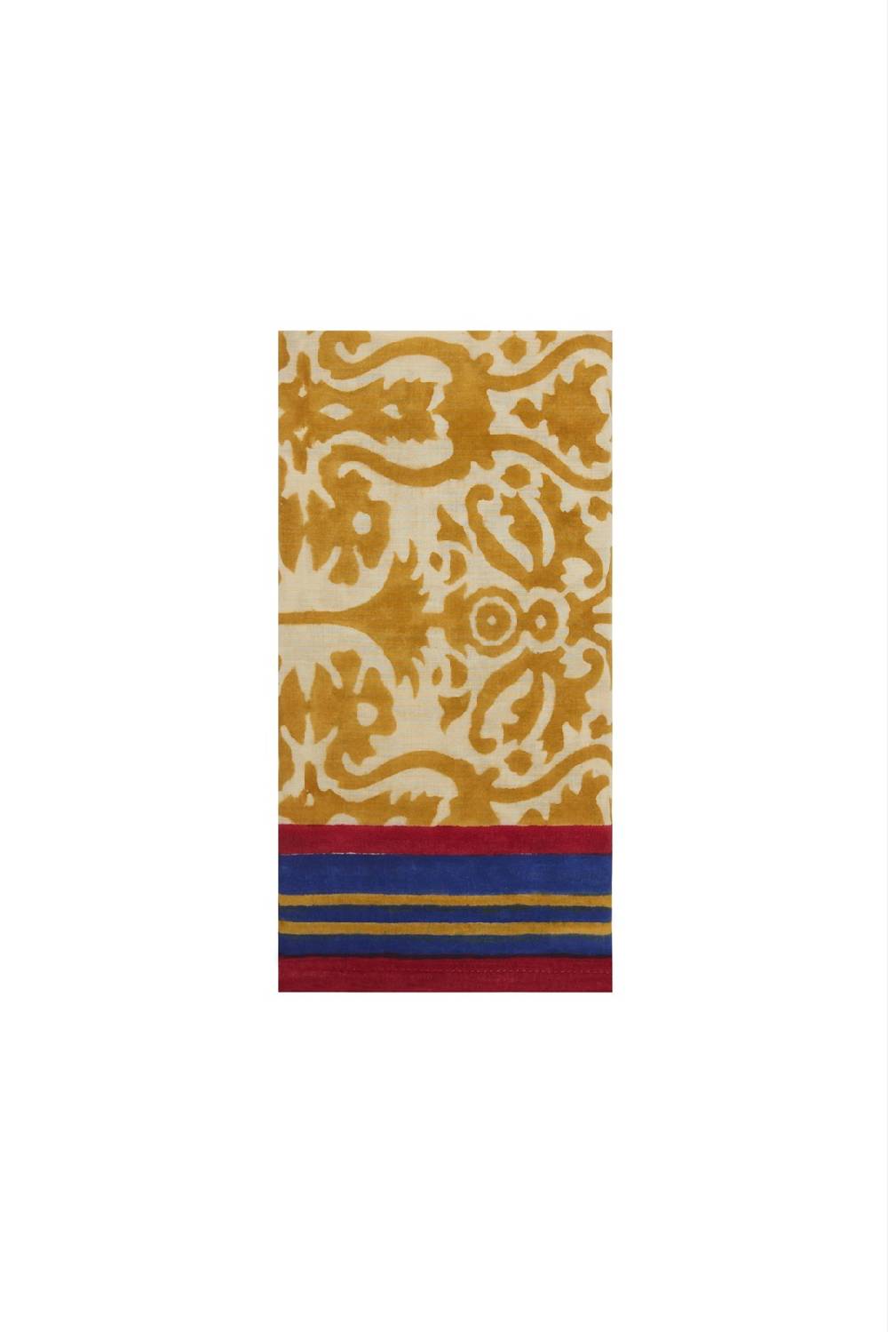 Lisa Corti tovagliolo cotone 50x50cm damask stripes chutney In Vendita
