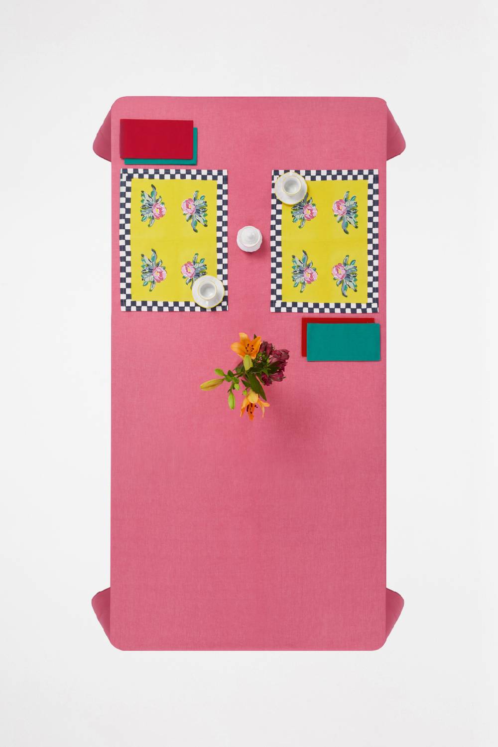 Lisa Corti tovagliolo organza bottle green Italy