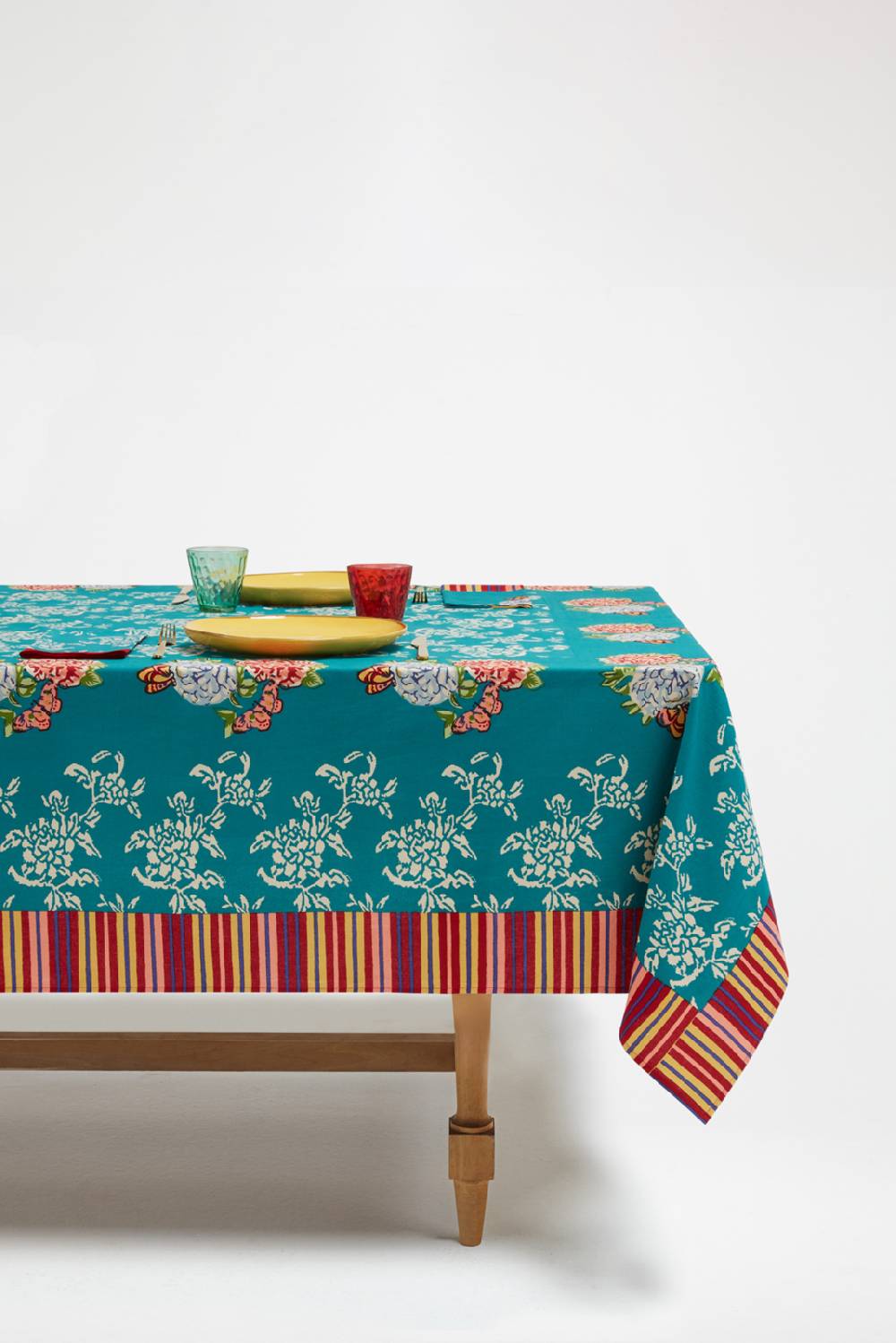 Lisa Corti telo cotone 140x240cm kandem queen green In Linea