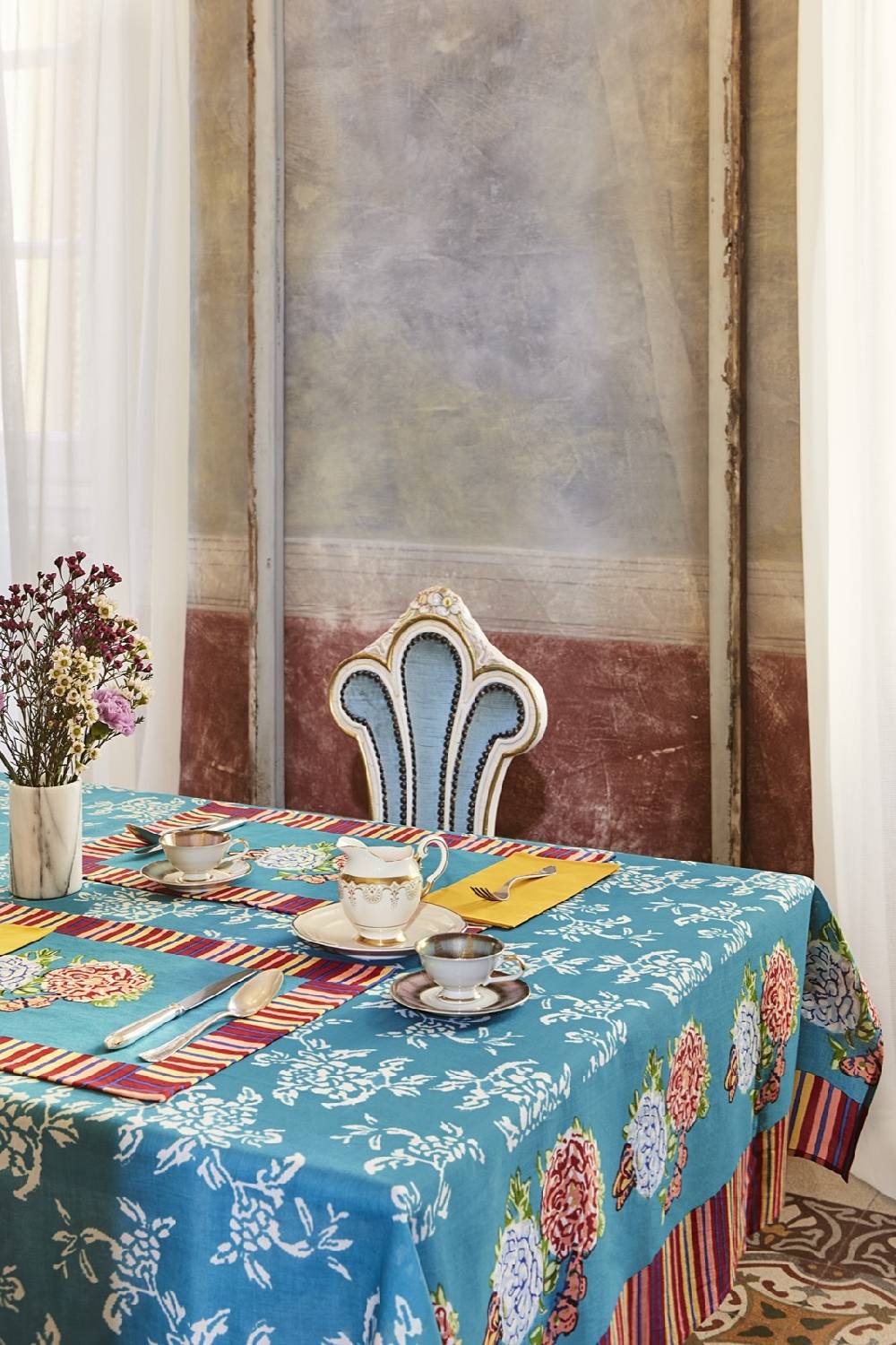 Lisa Corti telo cotone 140x240cm kandem queen green In Linea