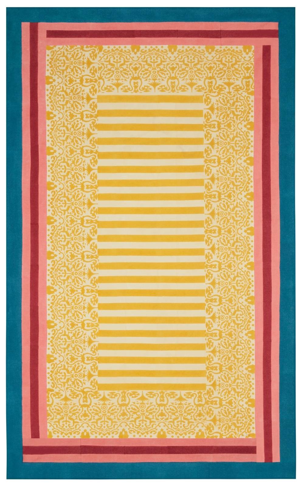 Lisa Corti telo cotone 140x240cm damask design gold Spedizione Gratuita