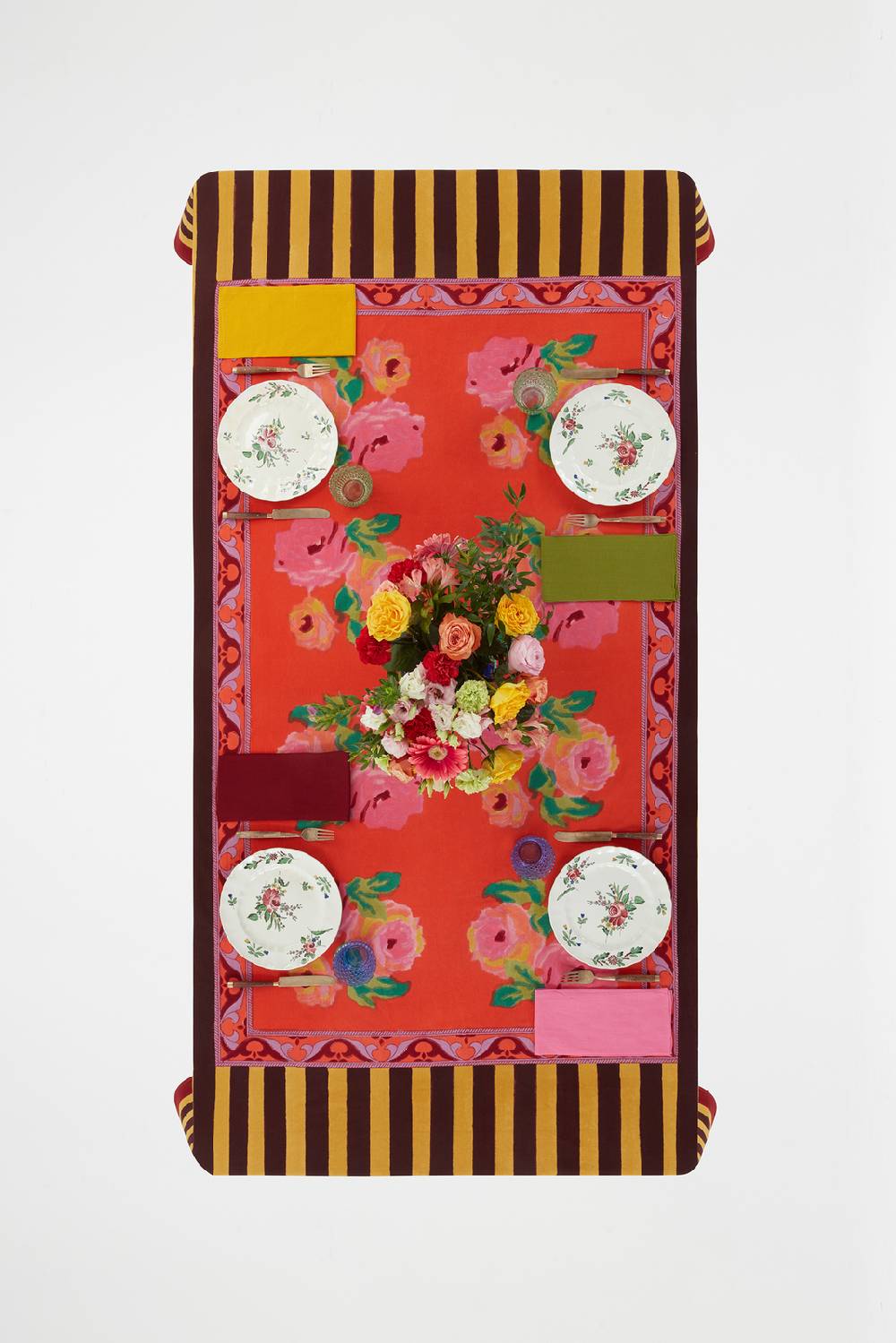 Lisa Corti telo cotone 140x240cm nizam red Pezzi Unici