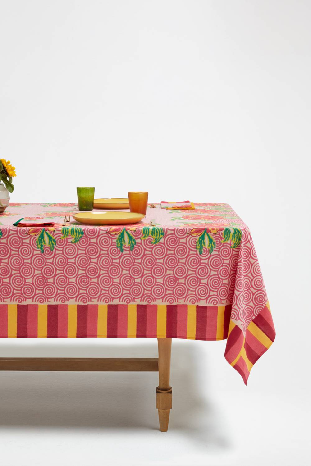 Lisa Corti telo cotone 140x240cm camelia magenta pink Soddisfazione Garantita