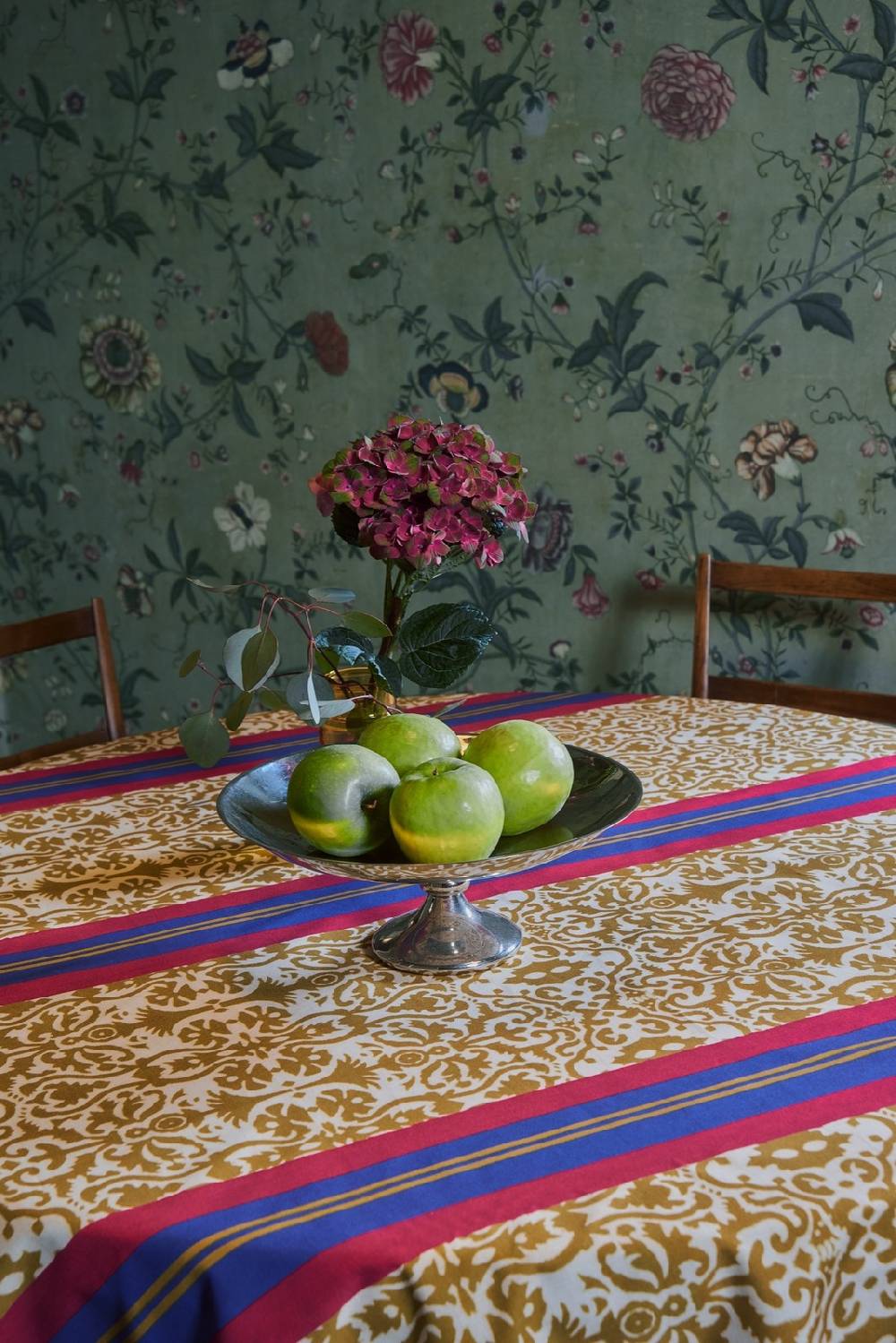 Lisa Corti telo cotone 140x240cm damask stripe chutney Negozi Online