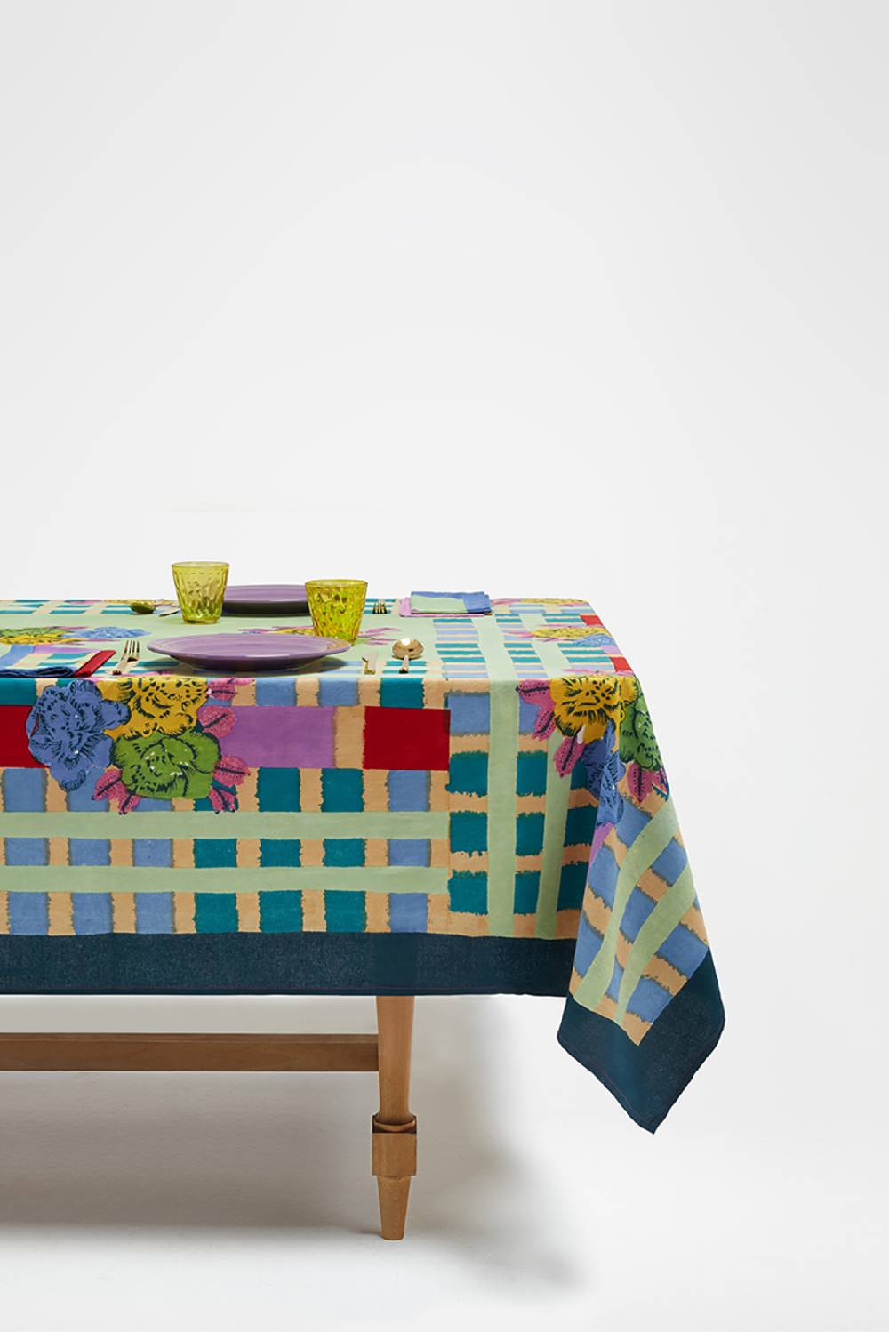 Lisa Corti telo cotone 140x240cm ankara aqua Consegna Veloce