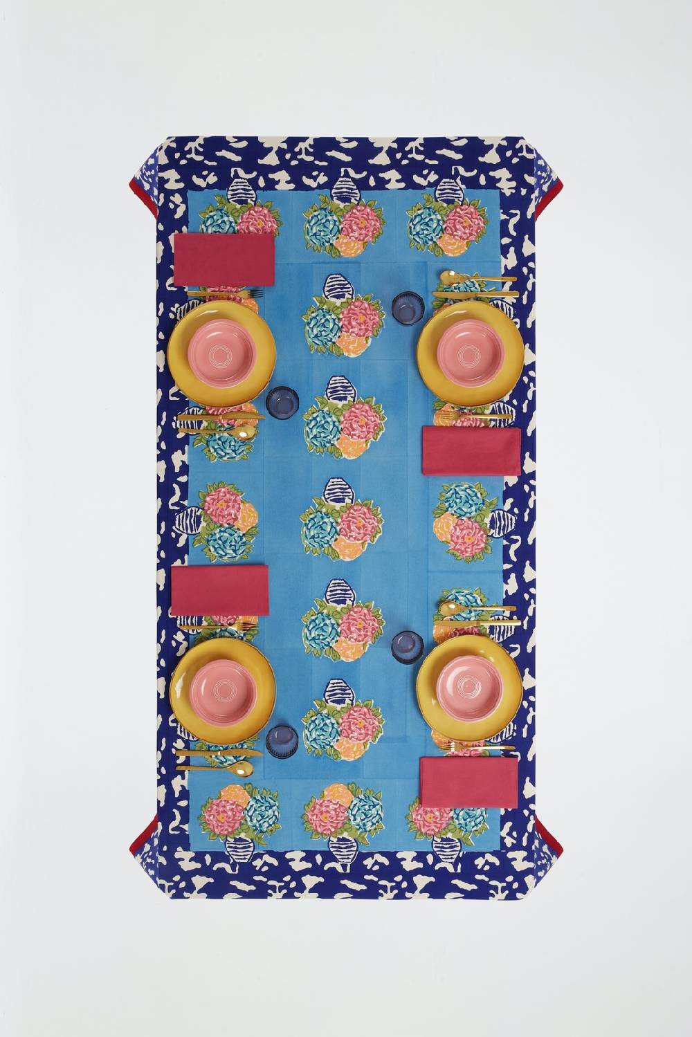 Lisa Corti telo cotone 140x240cm lisa corti x la minervetta blue pot sky Shopping Online