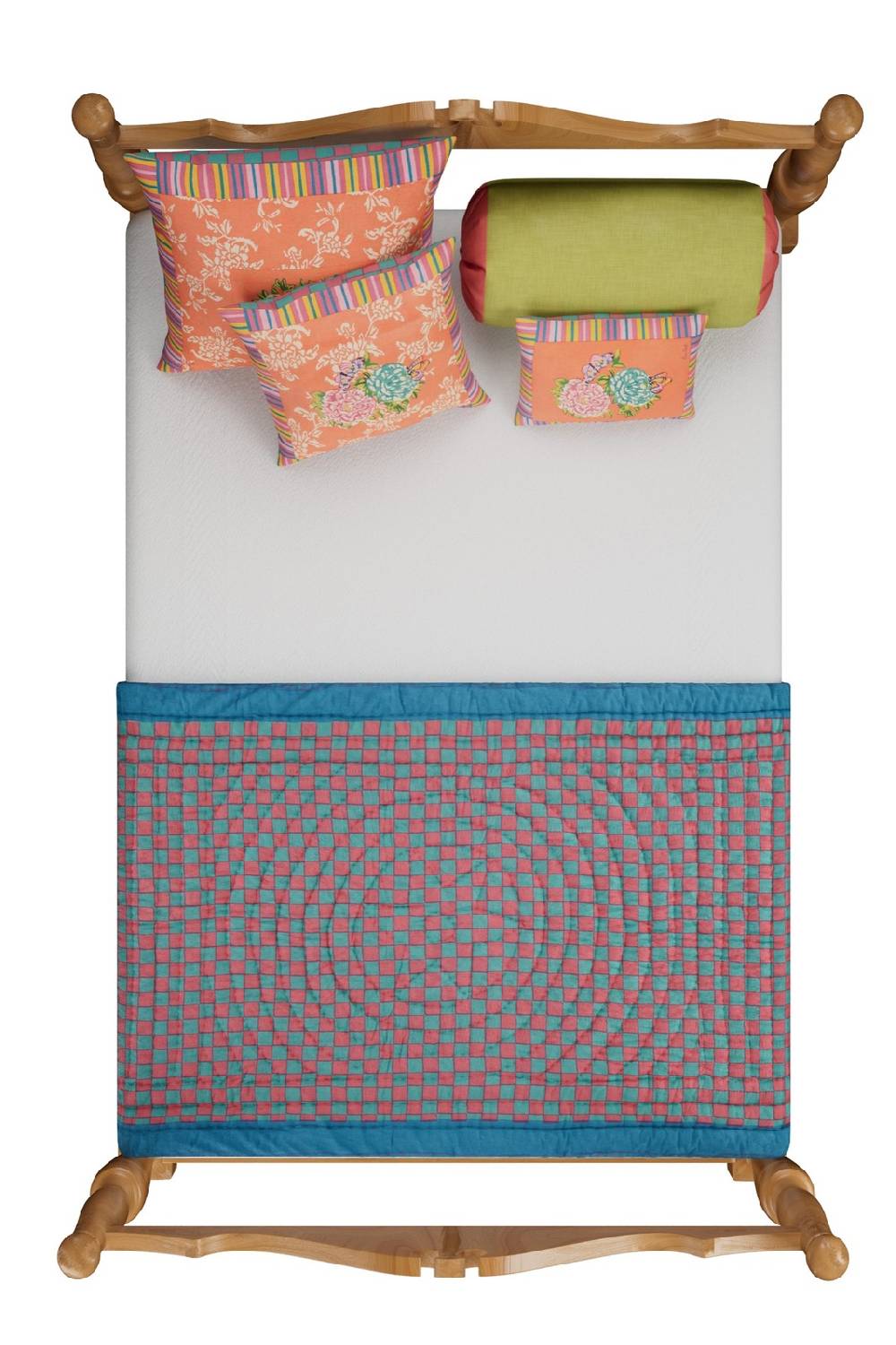 Lisa Corti trapunta reversibile 110x180cm kandem queen peach Promozione