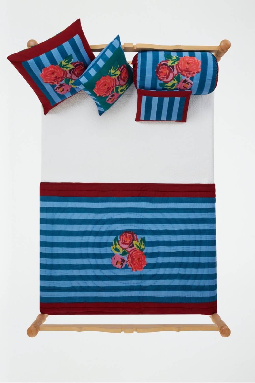 Lisa Corti trapunta reversibile 110x180cm nizam stripes ferozi sugar Qualità Garantita