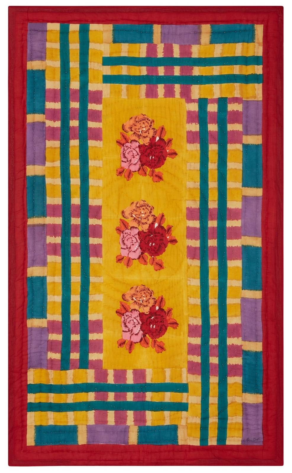Lisa Corti trapunta reversibile 110x180cm ankara mustard