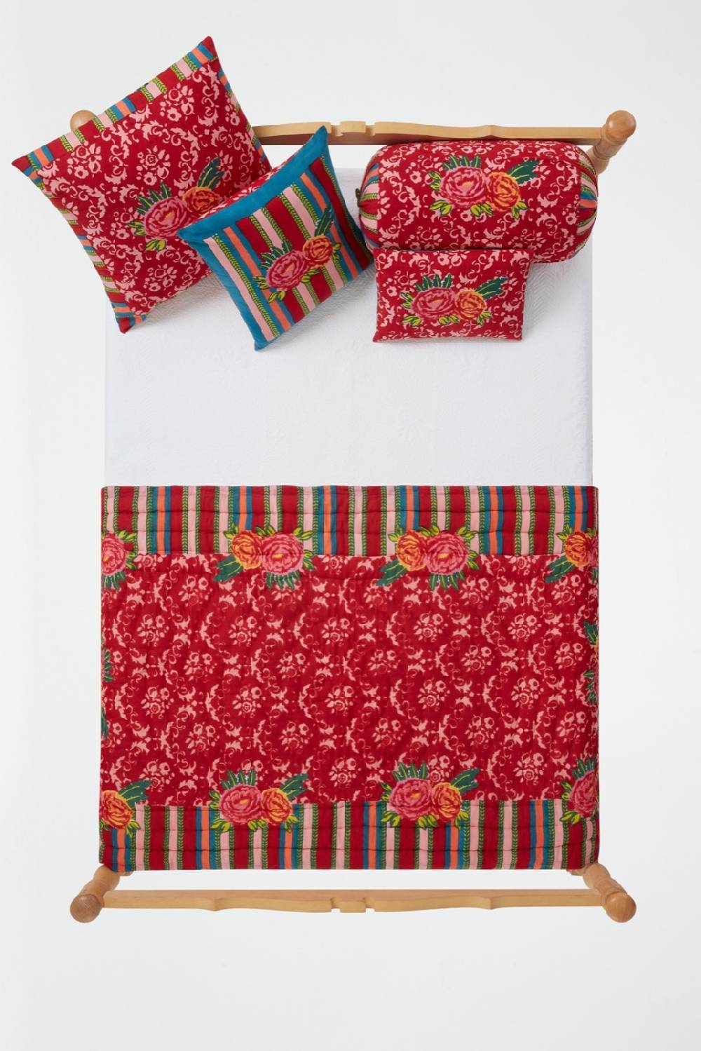 Lisa Corti trapunta reversibile 110x180cm love red Prezzo Ridotto
