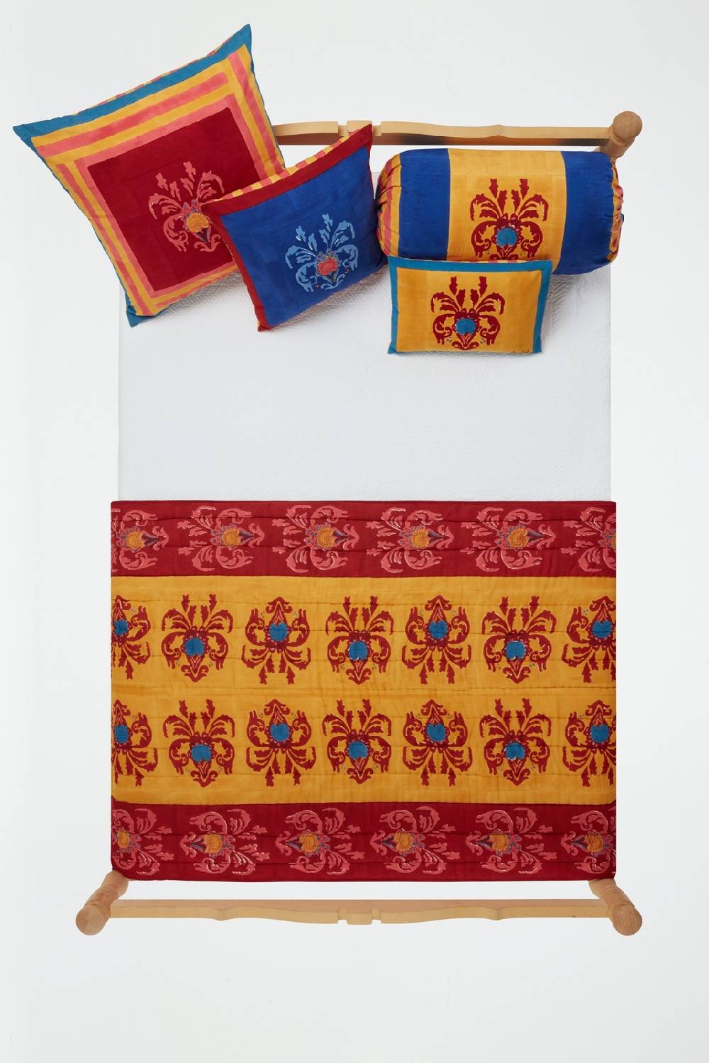 Lisa Corti trapunta reversibile 110x180cm brocade royal blue Online