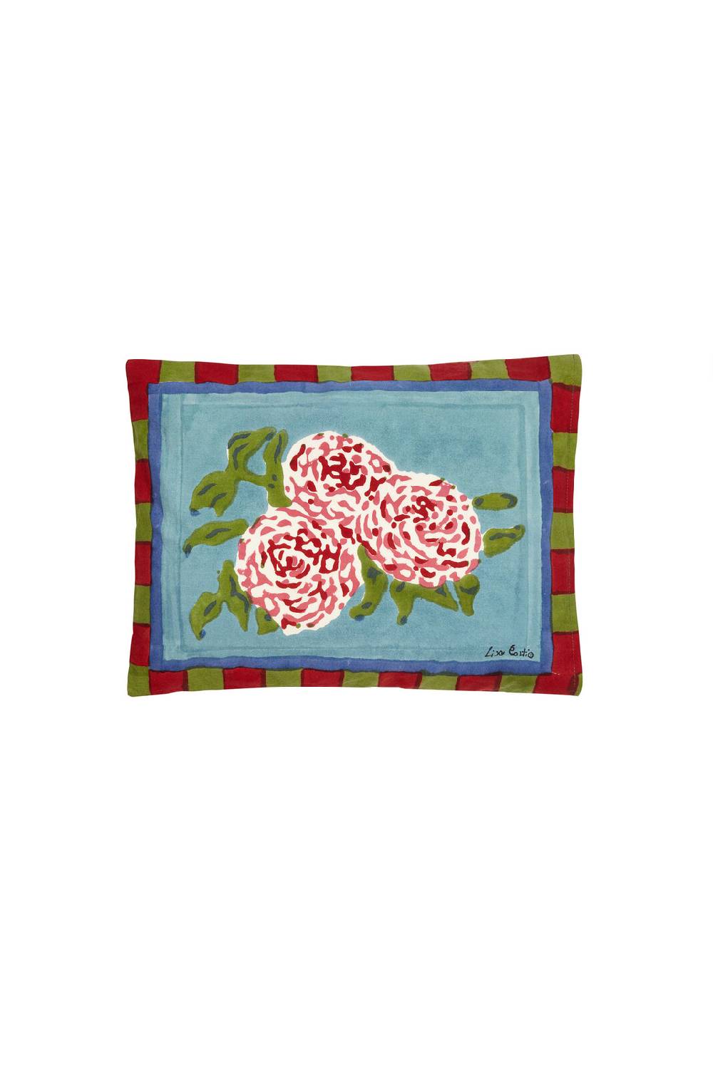 Lisa Corti cuscino cotone 30x40cm leopard stripes sky