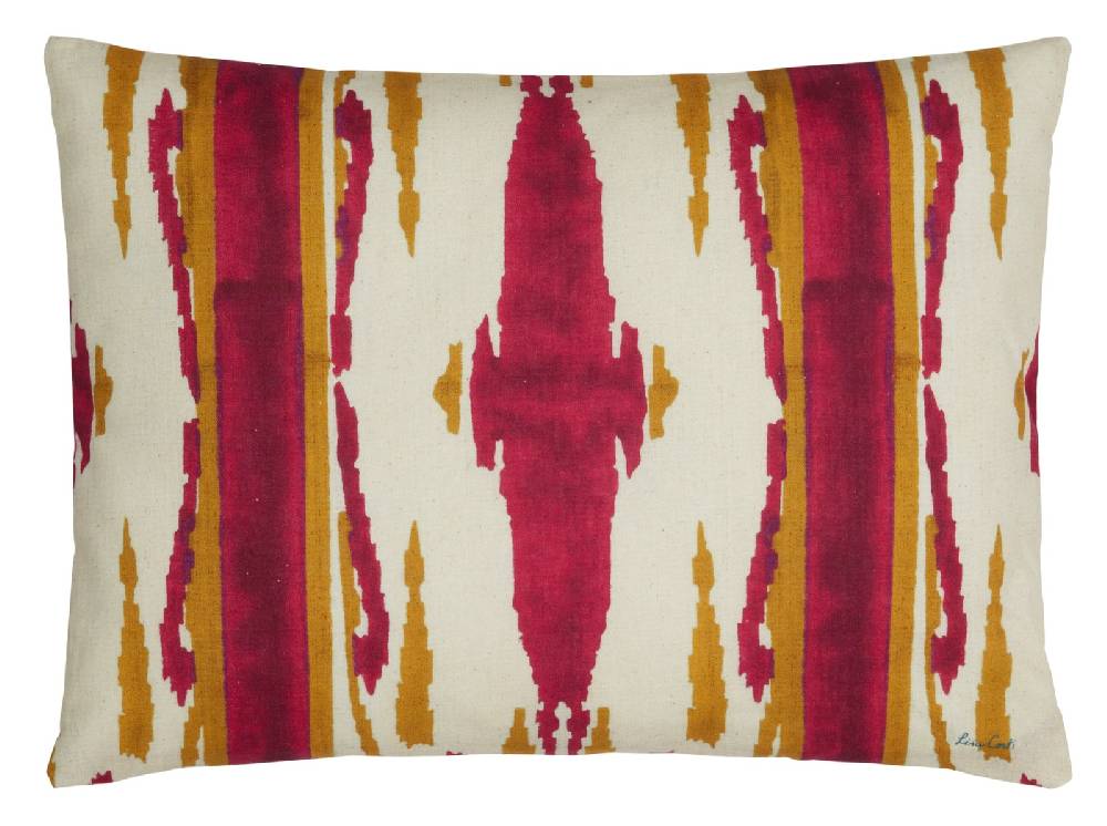 Lisa Corti cuscino cotone 30x40cm flame aubergine gold