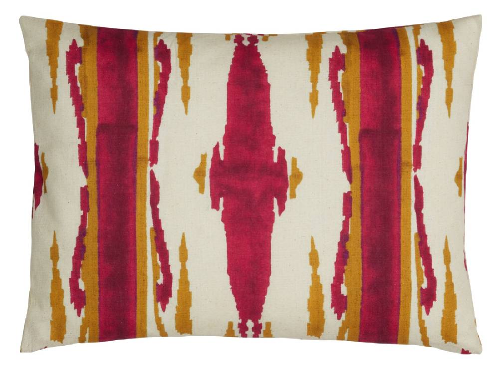 Lisa Corti cuscino cotone 30x40cm flame aubergine gold Italy
