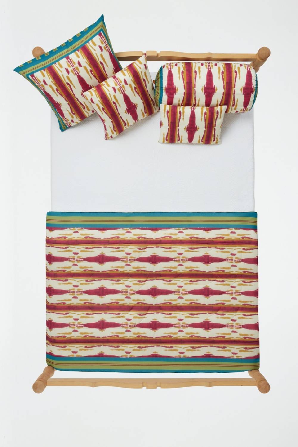 Lisa Corti cuscino cotone 30x40cm flame aubergine gold Italy