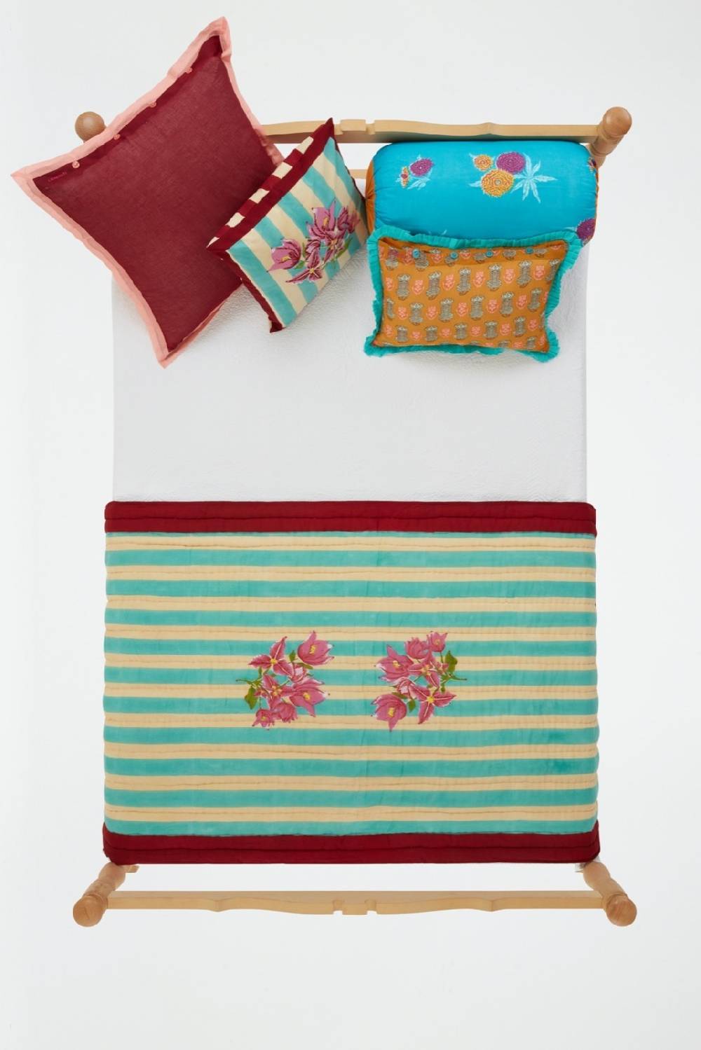 Lisa Corti federa organza 35x50cm tiger motive mustard Negozi Online