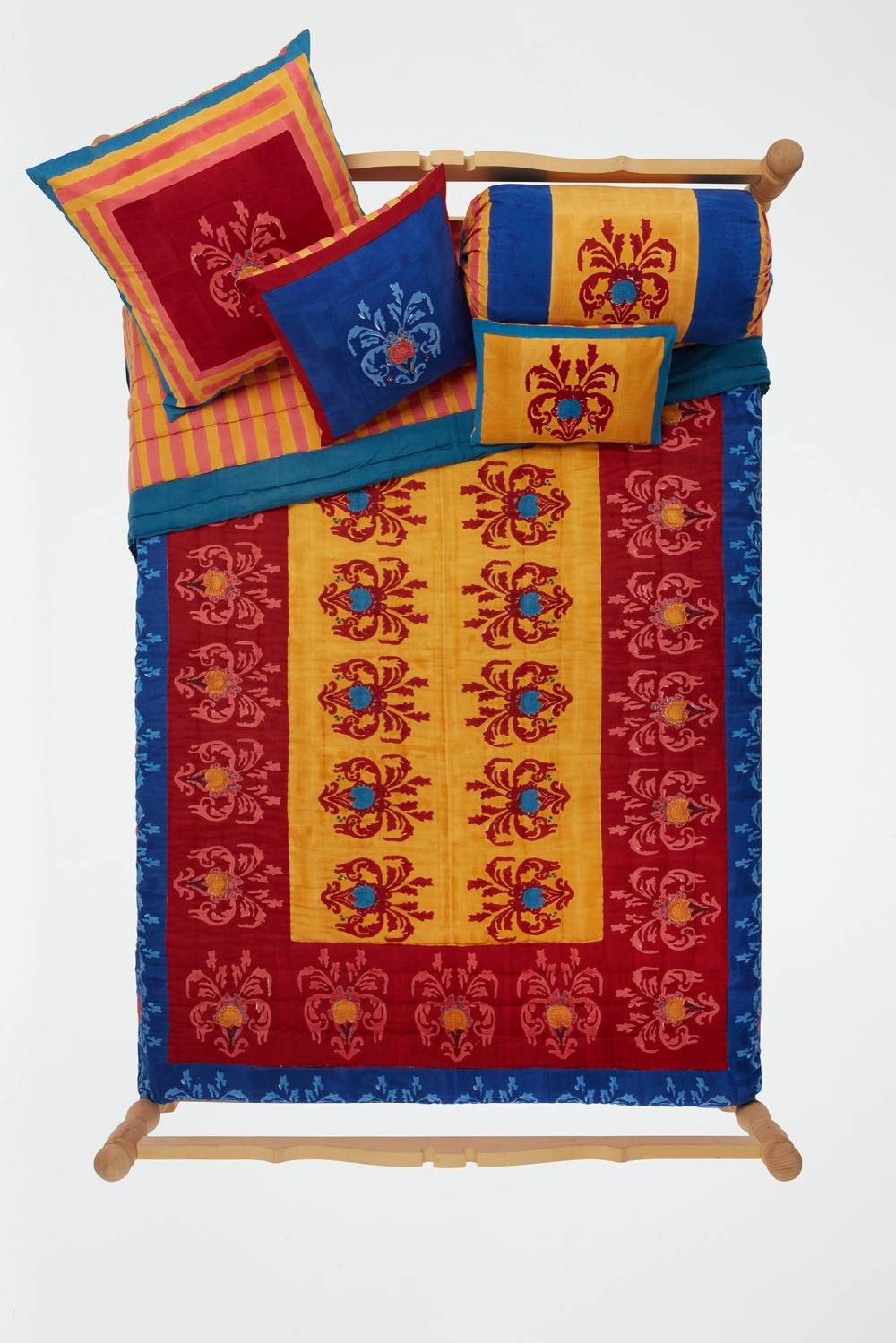 Lisa Corti federa cotone 45x45cm brocade royal blue Promozione Limitata