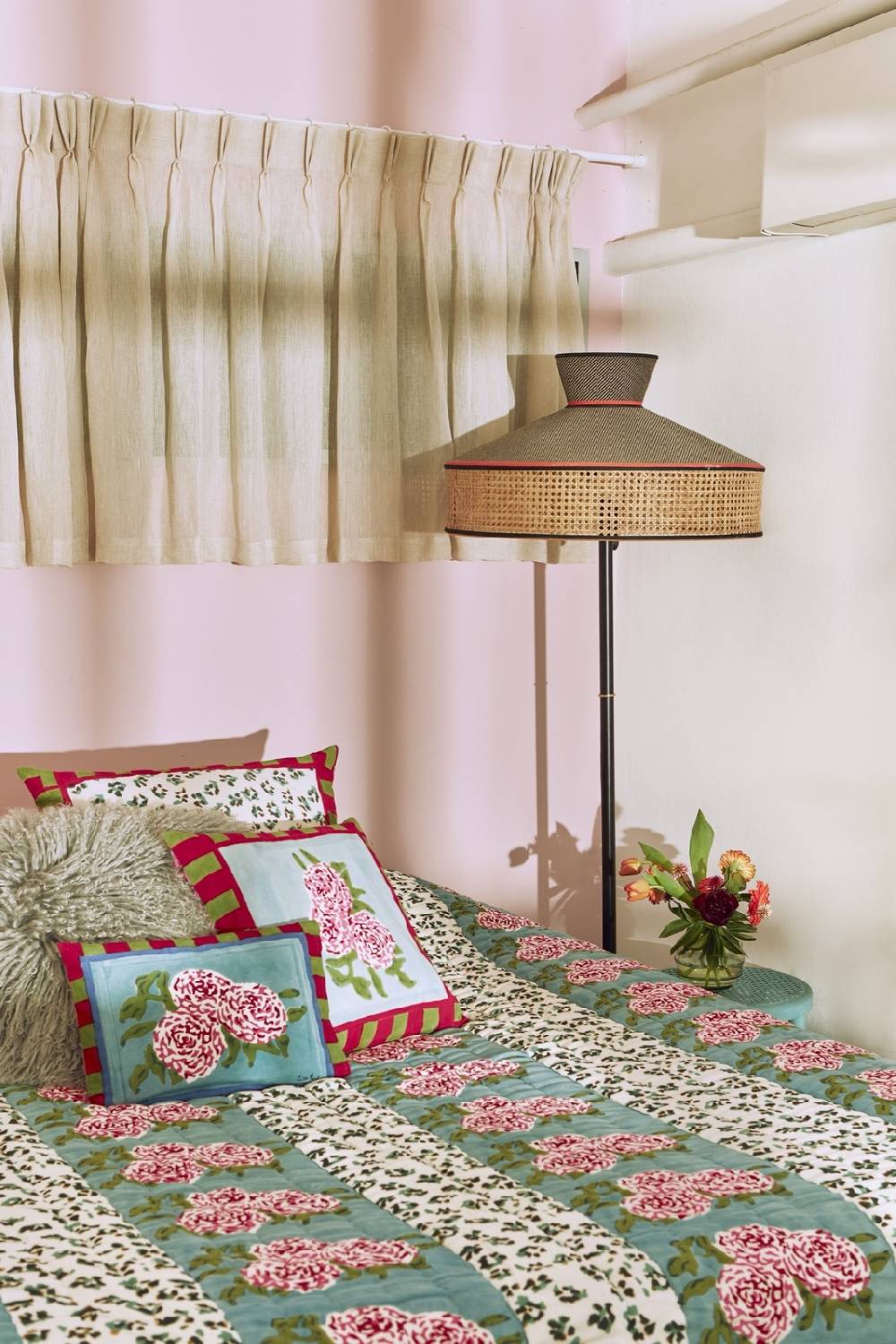 Lisa Corti federa cotone 45x45cm leopars stripes sky Fino Al -60%