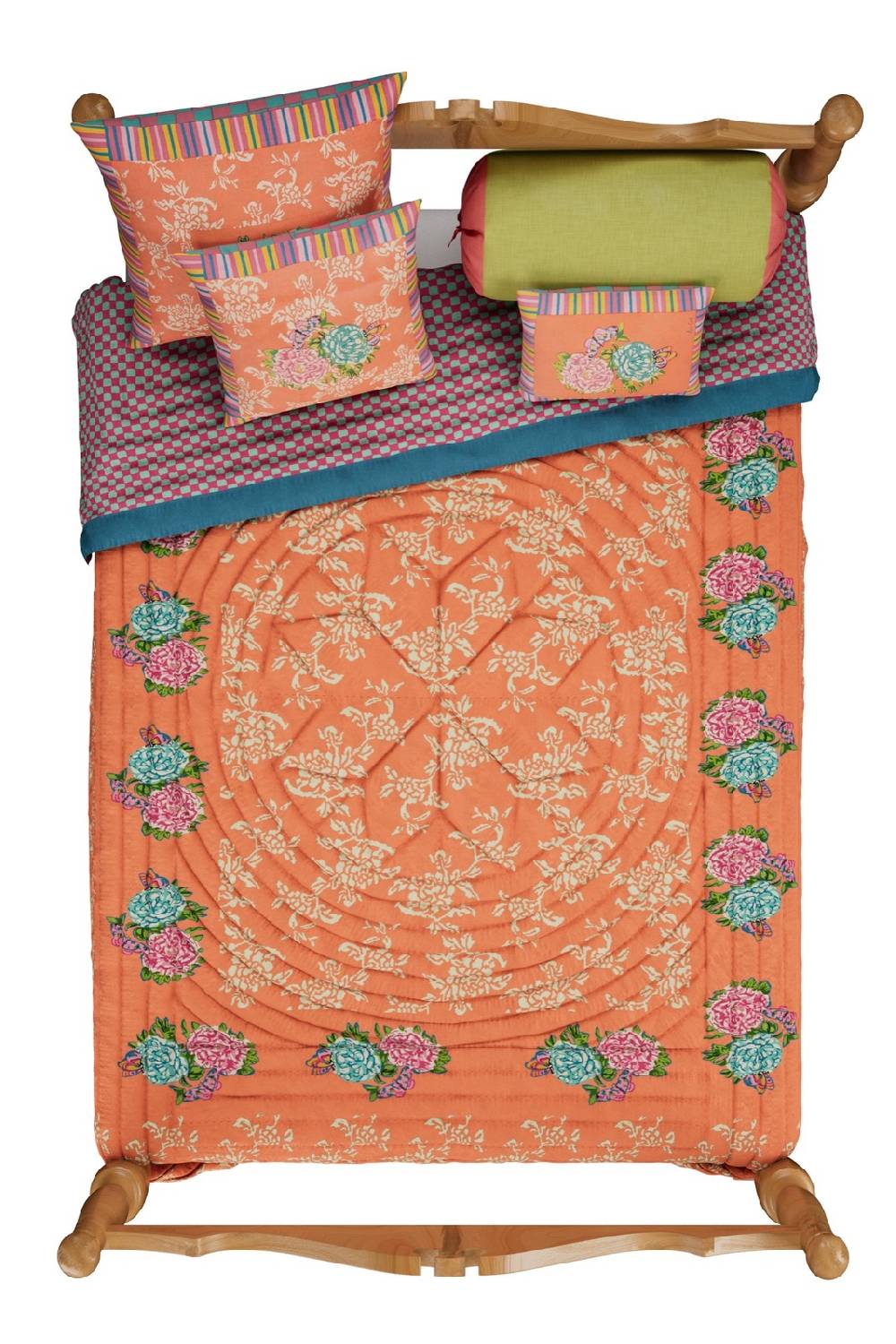Lisa Corti trapunta reversibile 250x270cm kandem queen peach Novità