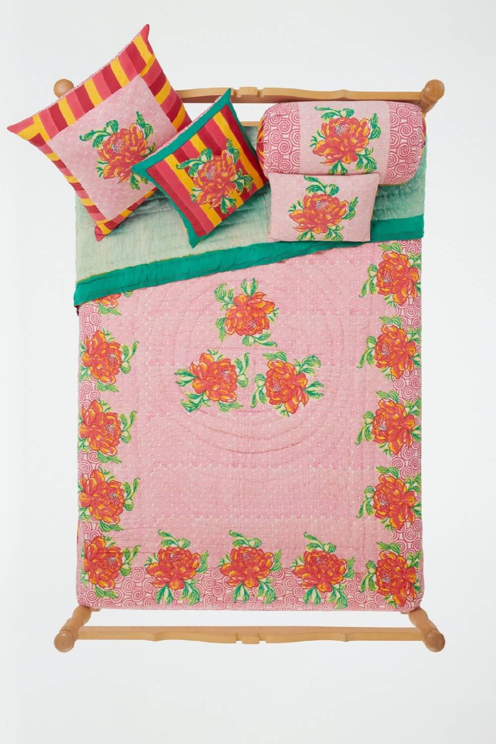 Lisa Corti trapunta reversibile 250x270cm camelia magenta pink Saldi