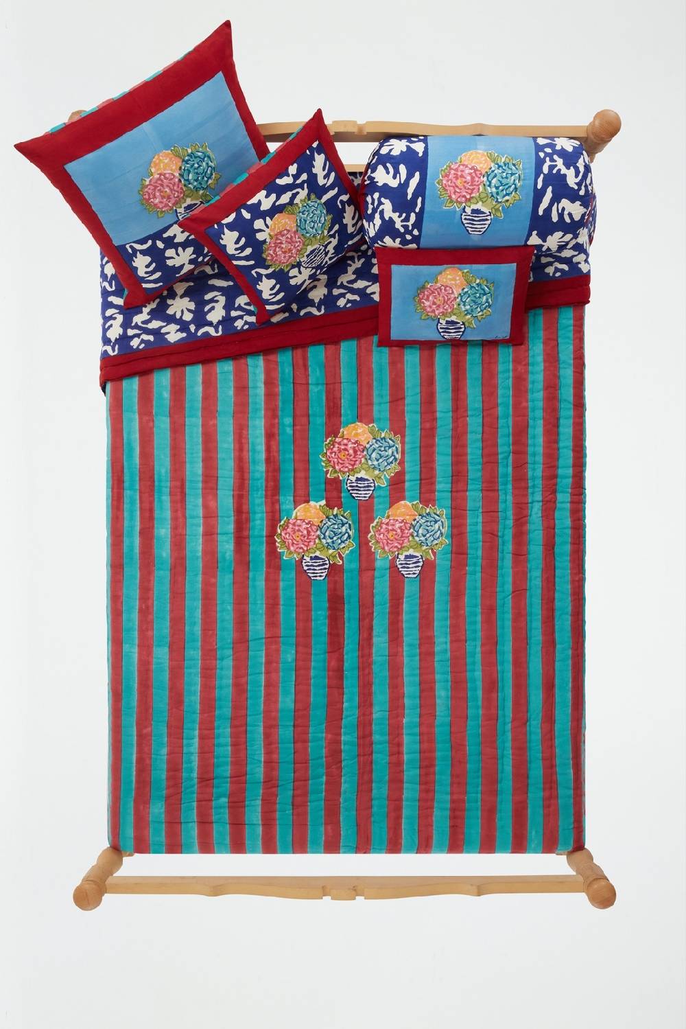 Lisa Corti trapunta reversibile 250x270cm lisa corti x la minervetta blue pot sky Hotsell