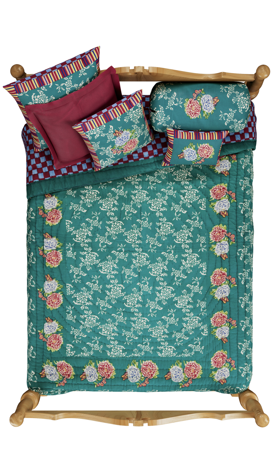 Lisa Corti trapunta reversibile 250x270cm kandem queen green Vendita Calda