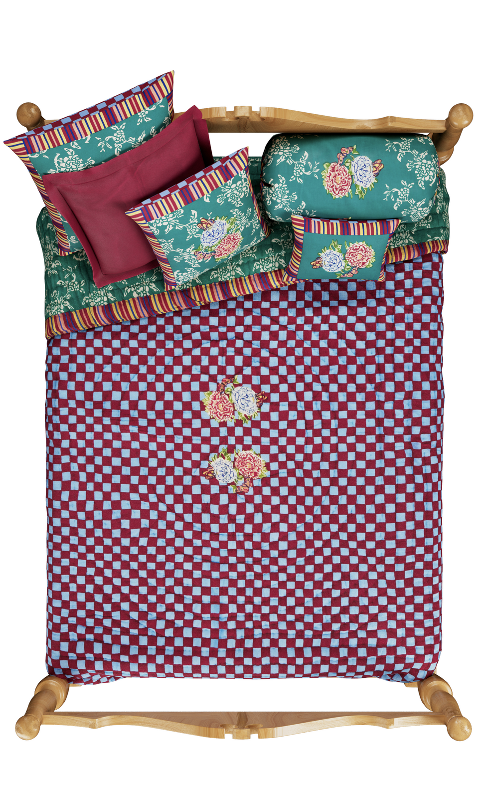Lisa Corti trapunta reversibile 250x270cm kandem queen green Vendita Calda