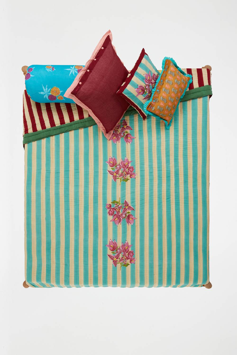Lisa Corti trapunta reversibile 250x270cm issimo x lisa corti bouganville stripes white veronese Nuova