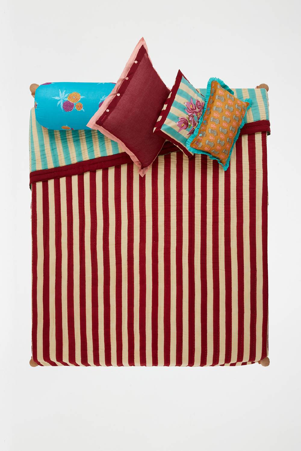Lisa Corti trapunta reversibile 250x270cm issimo x lisa corti bouganville stripes white veronese Nuova