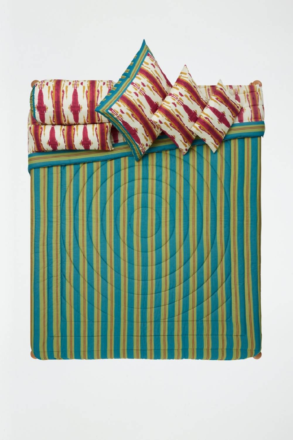 Lisa Corti trapunta reversibile 250x270cm flame aubergine gold Offerta natalizia