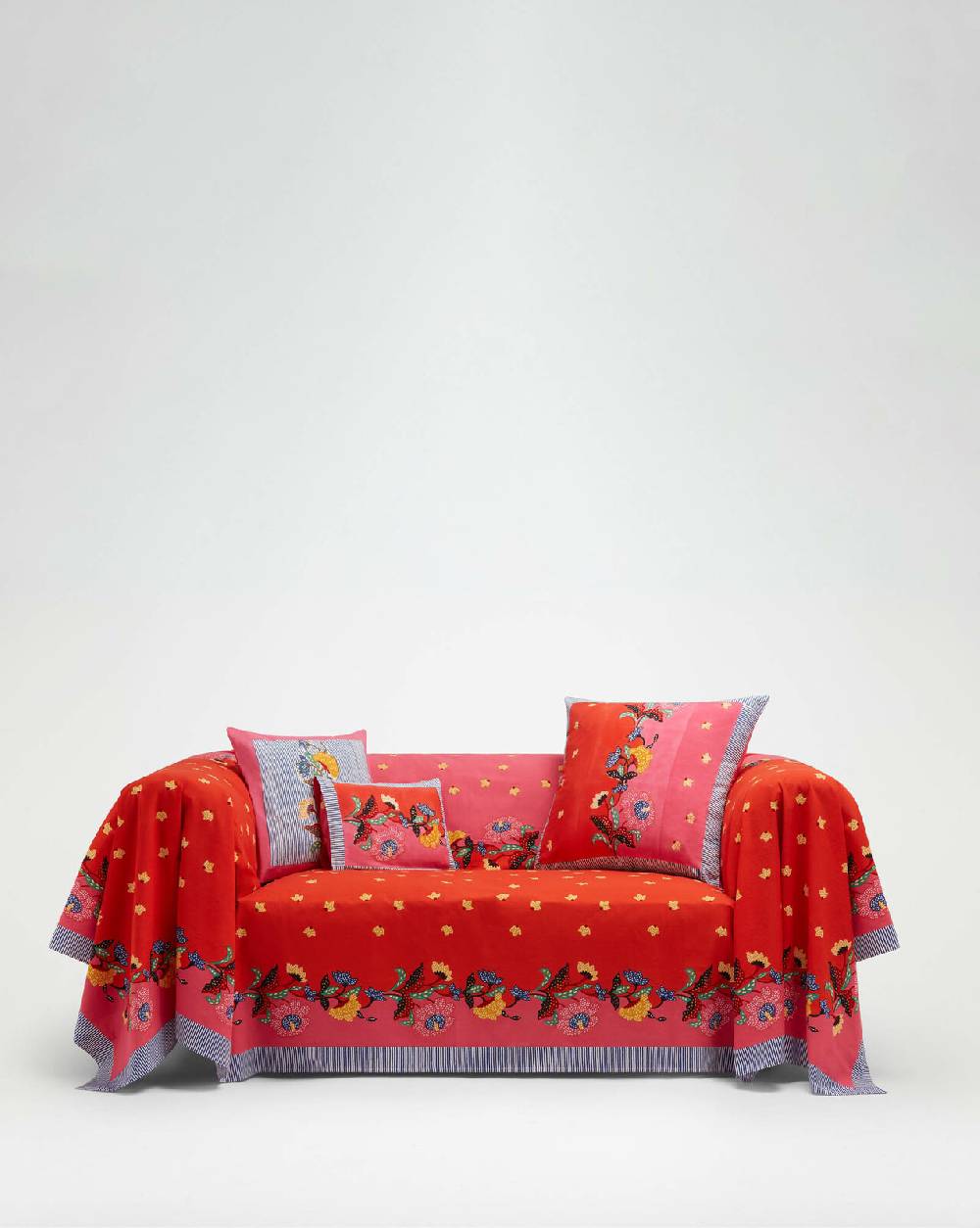 Lisa Corti telo cotone 250x270cm indonesian red rose Offerta
