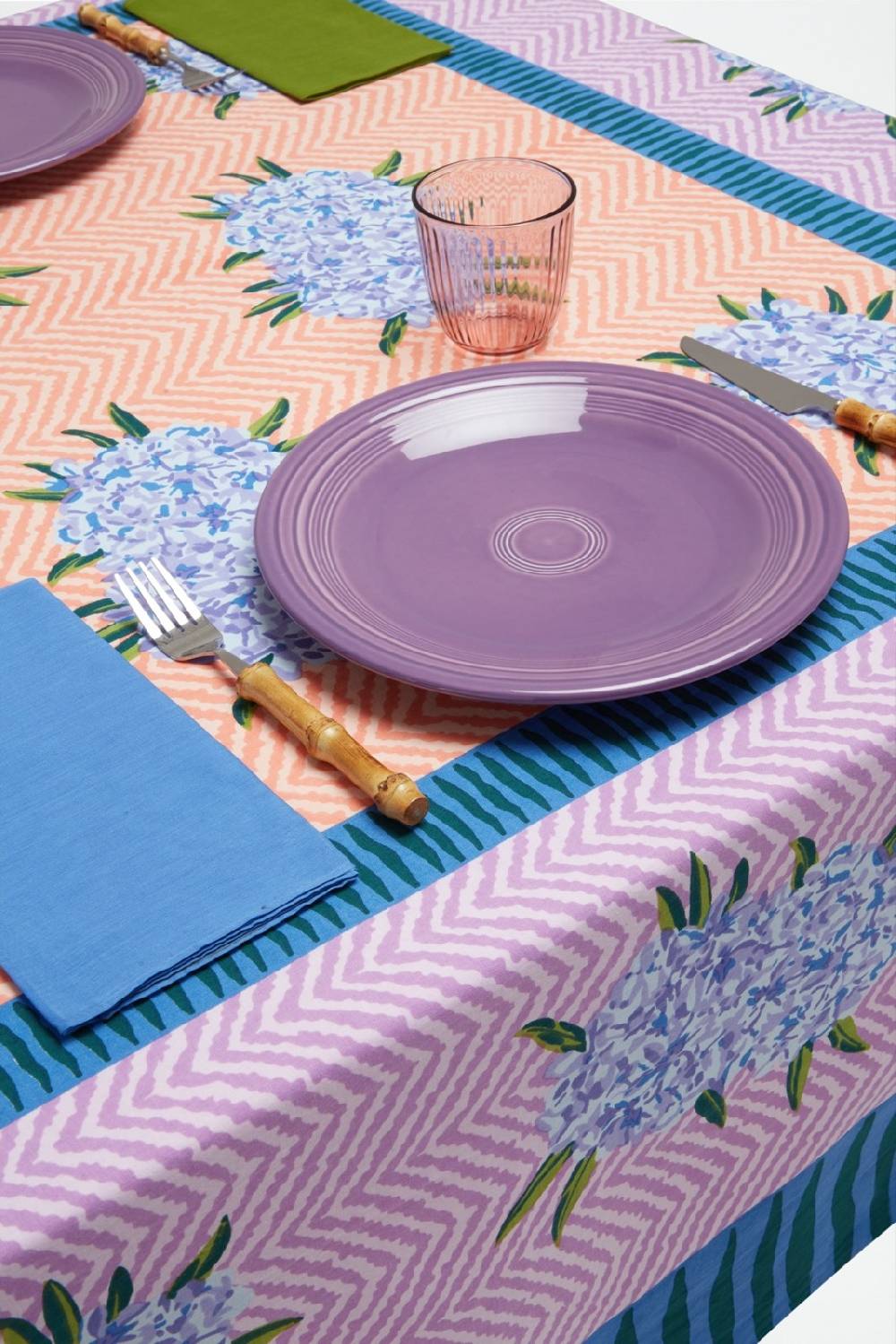 Lisa Corti telo cotone 250x270cm oleander lilac peach Economico