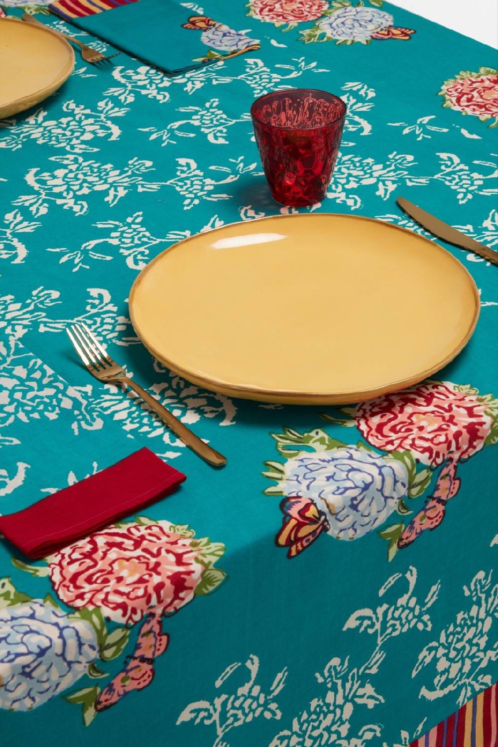 Lisa Corti telo cotone 250x270cm kandem queen green Saldi