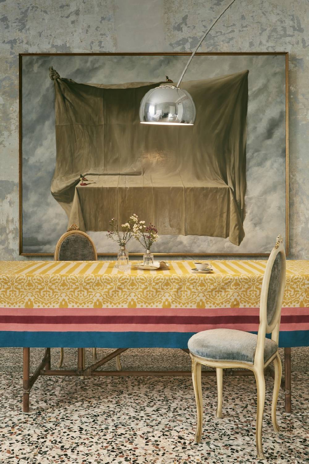 Lisa Corti telo cotone 250x270cm damask design gold Affare Del Giorno