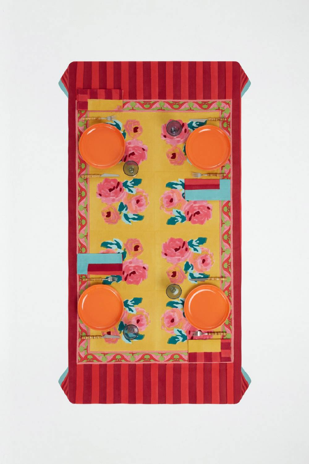 Lisa Corti telo cotone 220x270cm nizam sulphur Spedizione Gratuita