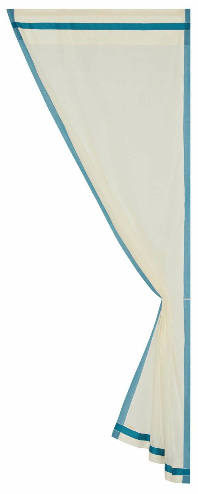 Lisa Corti tenda cotone 120x330cm bordo peacock