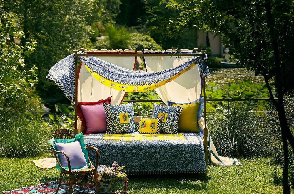 Lisa Corti tenda cotone 120x330cm bordo maroon Sconto
