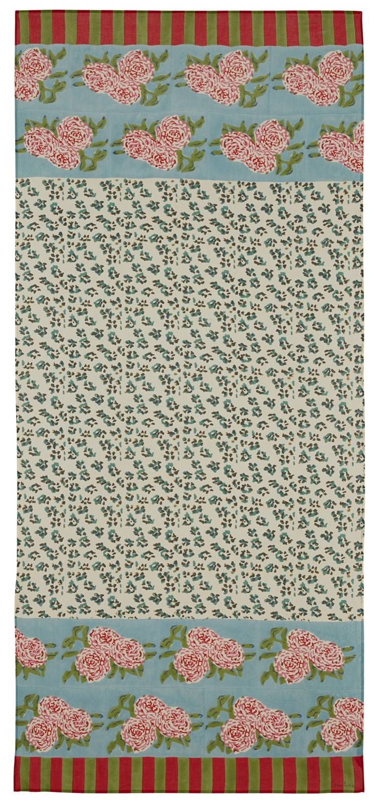 Lisa Corti tenda mussola di cotone 110x240cm leopard stripes sky Saldi Di Fabbrica