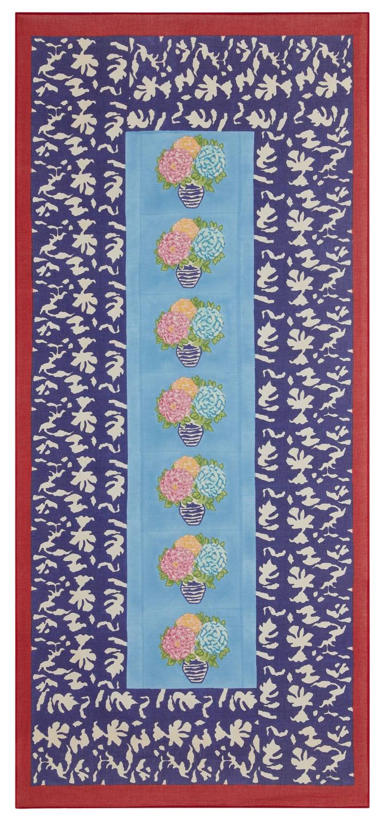 Lisa Corti tenda mussola di cotone 110x240cm lisa corti x la minervetta blue pot sky In Linea