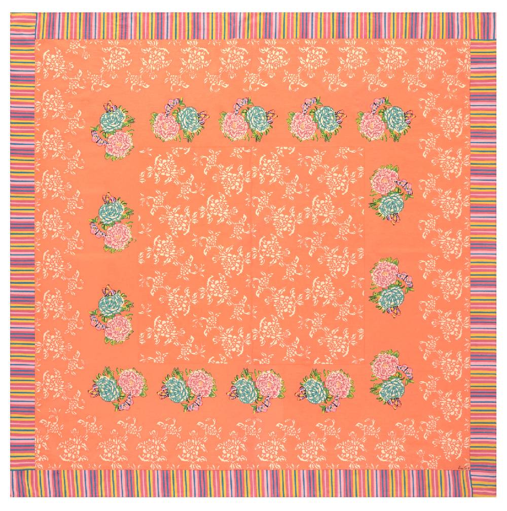 Lisa Corti telo cotone 180x180cm kandem queen peach