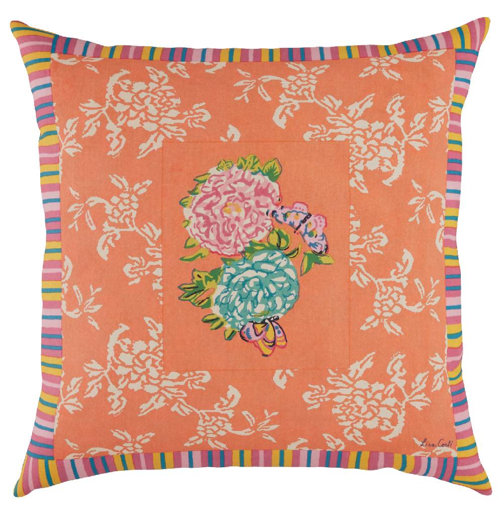Lisa Corti federa cotone 60x60cm kandem queen peach